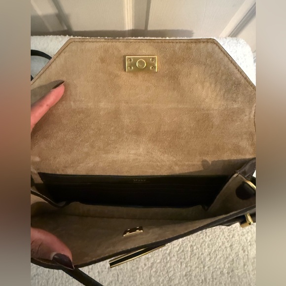 Ralph Lauren Dark Brown Croc Embossed Clutch - Picture 5 of 9